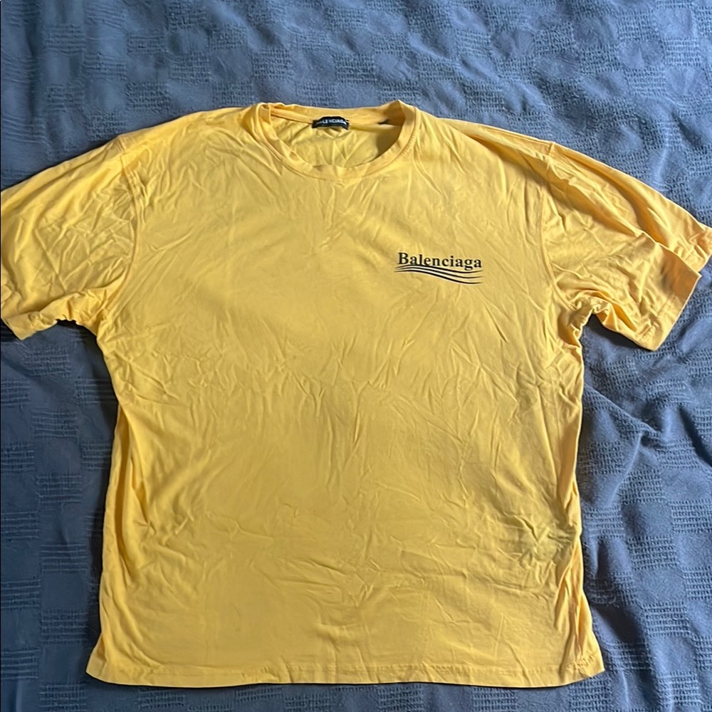 Balenciaga Bright Yellow Short Sleeve Tee